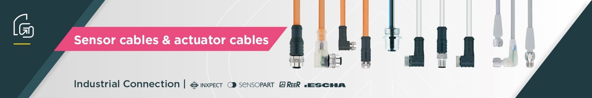 Sensor and actuator cables for reliable industrial connectivity with M8 and M12 connections